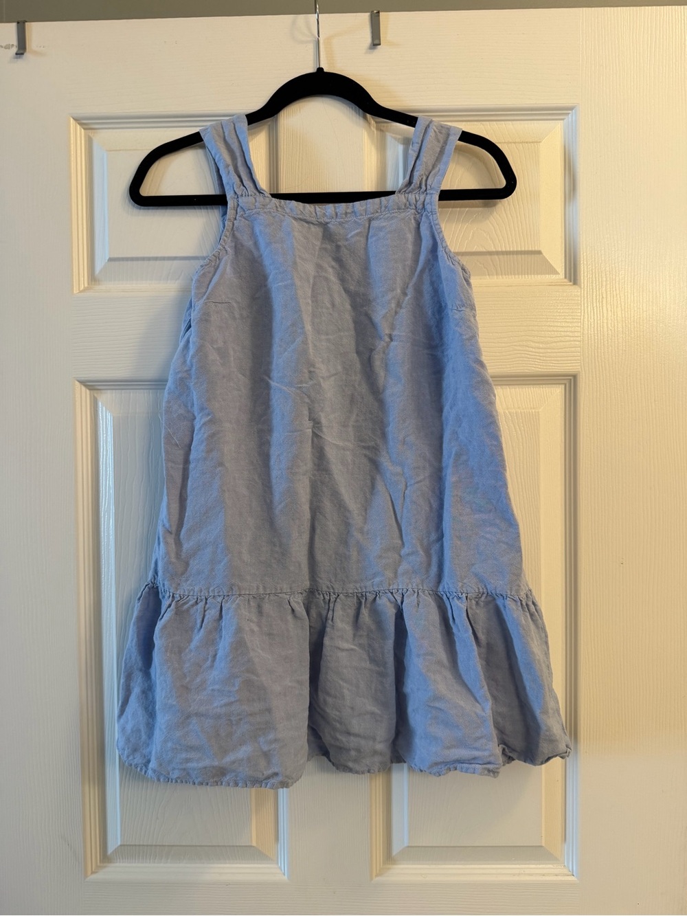 Loft Chambray Women's Square Neck Flounce Dress
